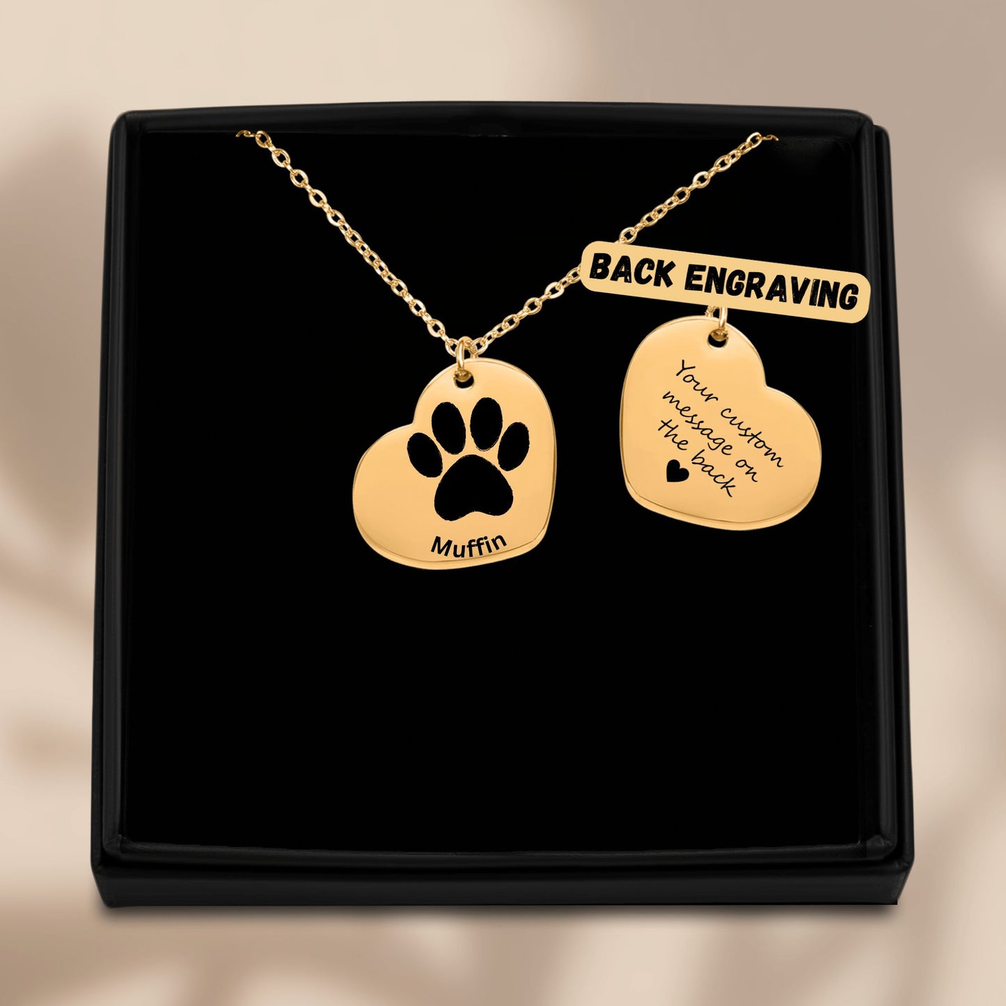 Paw Print Heart Necklace