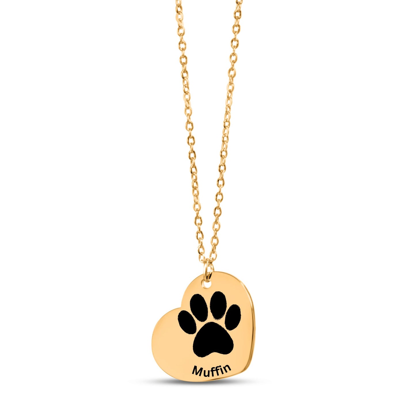 Paw Print Heart Necklace