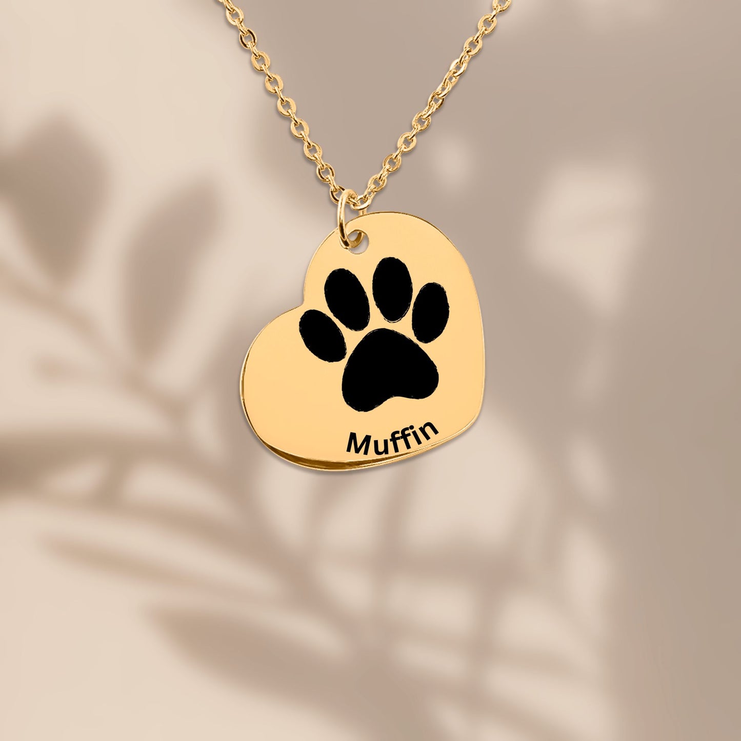 Paw Print Heart Necklace