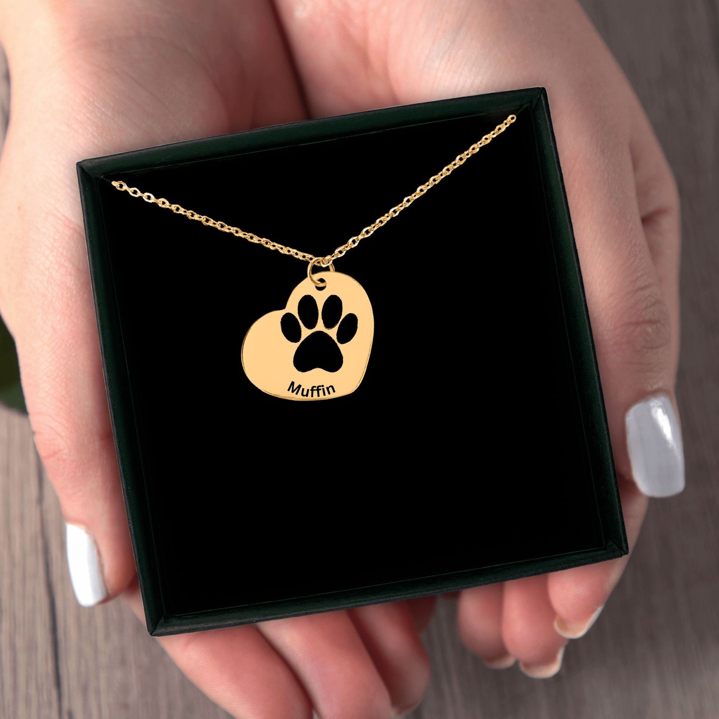 Paw Print Heart Necklace